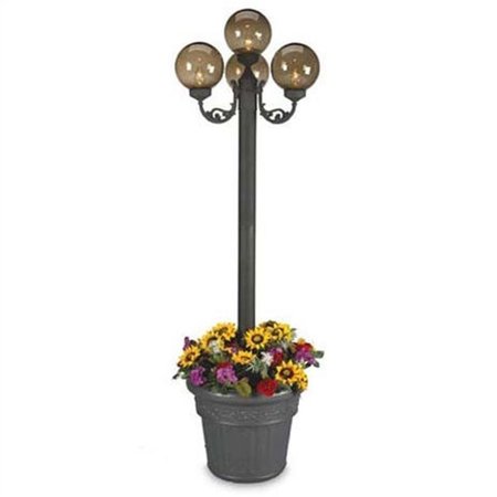 PATIO LIVING CONCEPTS European 00490 Four Bronze Globe Lantern Planter Park Style LL00490